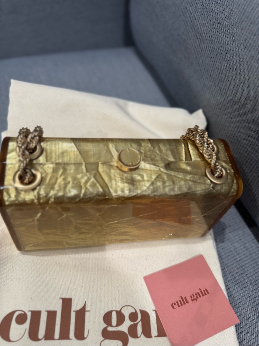Cult Gaia Hajar Shoulder Bag in Gold Brand New - Picture 7 of 11